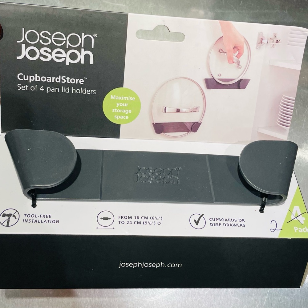 Joseph Joseph CupboardStore Pan Lid Holders - Black
